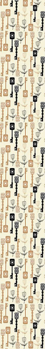 patterned-wallpaper-keys-and-flowers