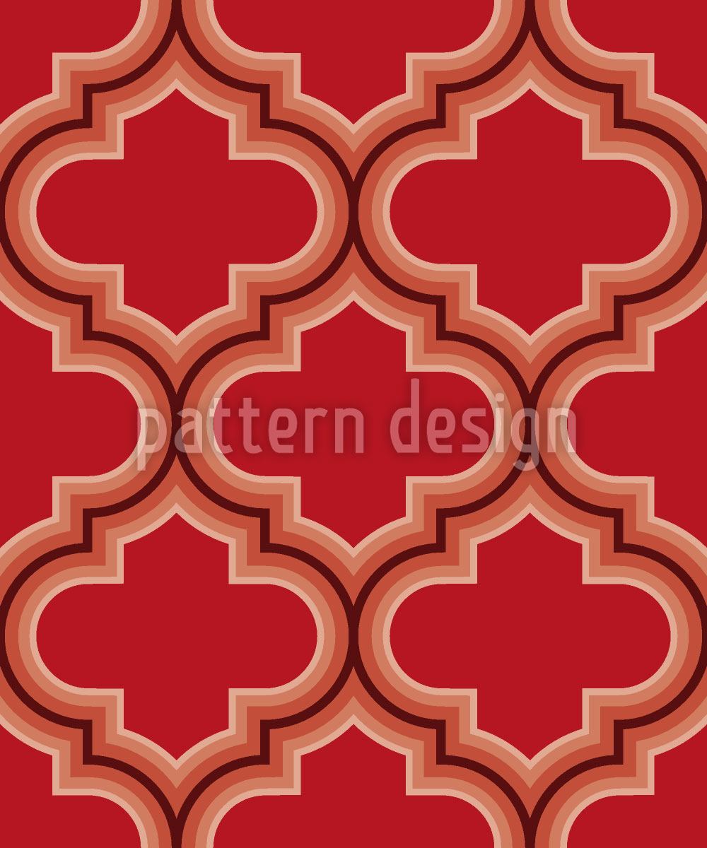 patterned-wallpaper-retro-morocco-red