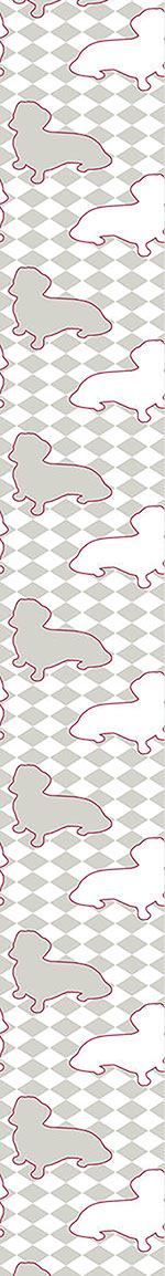 patterned-wallpaper-dachshunds-mistress-is-check-mate