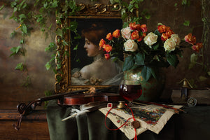 photo-wallpaper-still-life-with-violin-and-flowers-ii