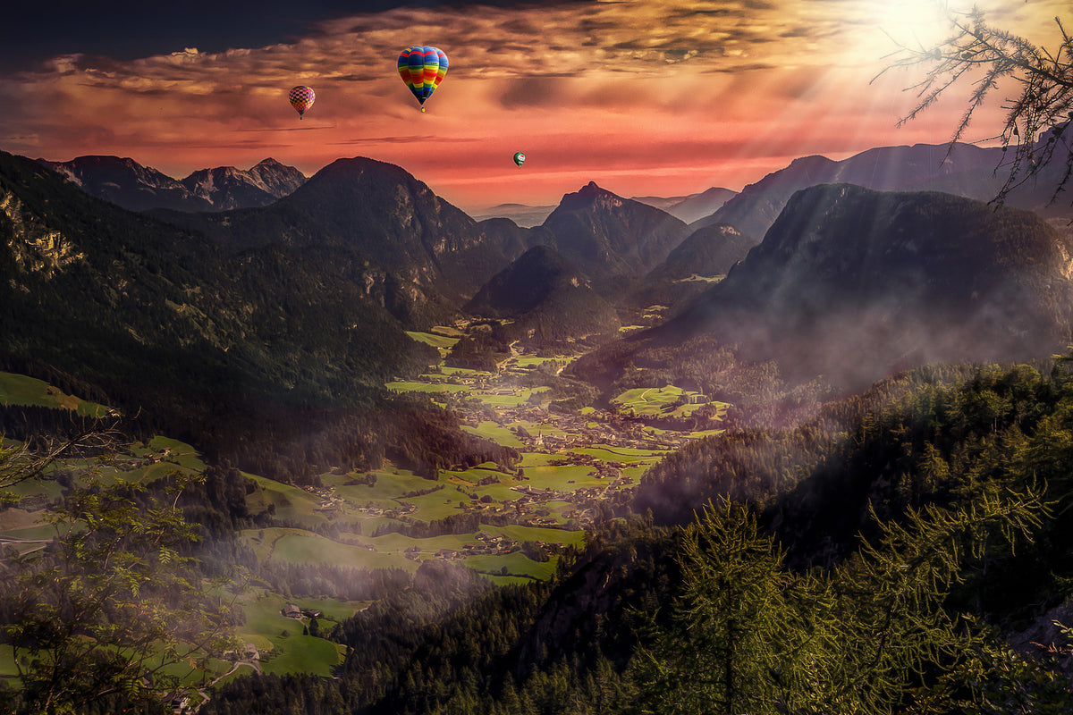 photo-wallpaper-hot-air-balloons-in-the-sunset