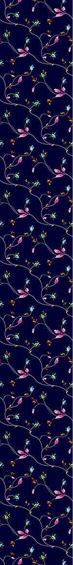 patterned-wallpaper-rose-tendrils-night