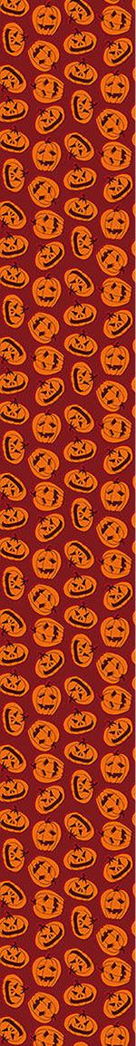 patterned-wallpaper-pumpkin-heads-brown