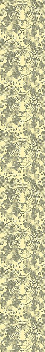 patterned-wallpaper-wild-tiger-in-the-flower-garden