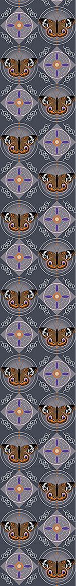 patterned-wallpaper-peacock-butterfly-grey