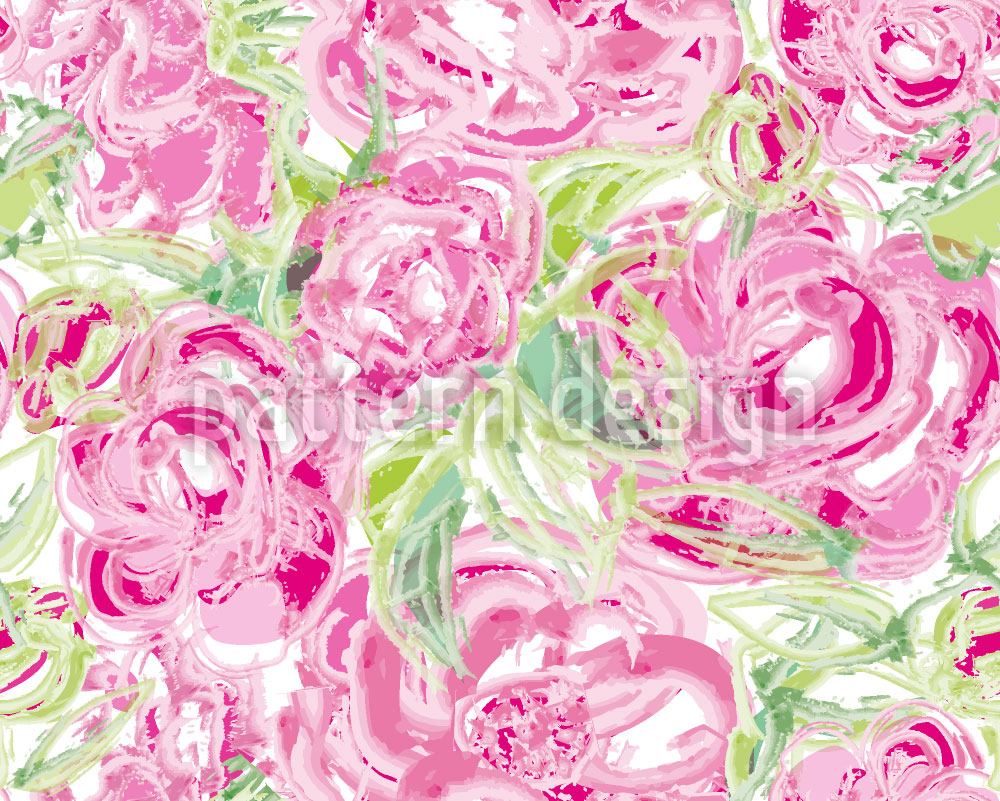 patterned-wallpaper-watercolor-roses