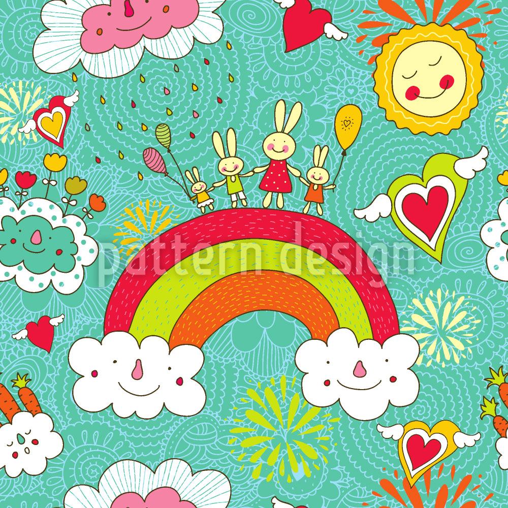 patterned-wallpaper-mama-bunny-and-her-children