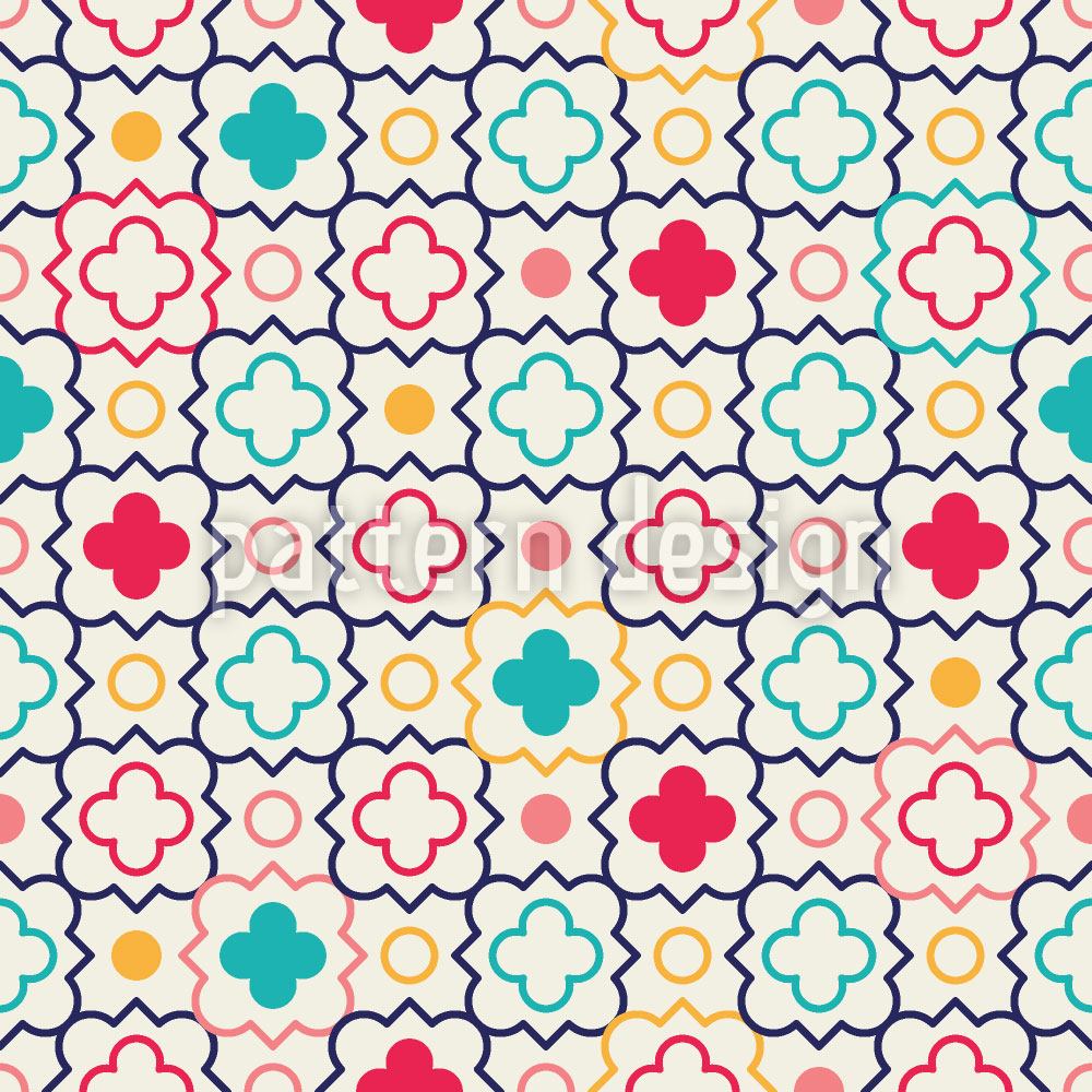 patterned-wallpaper-quatrefoil-lattice