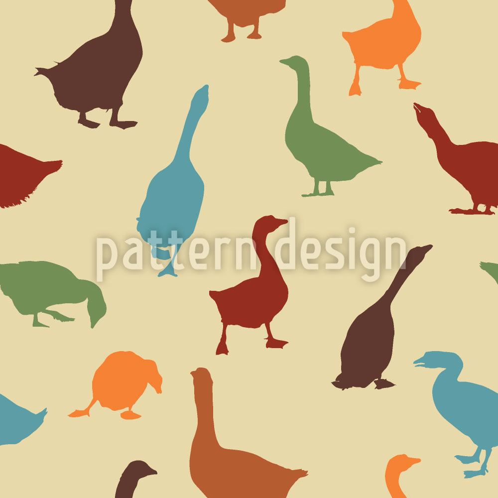 patterned-wallpaper-gabbling-goose