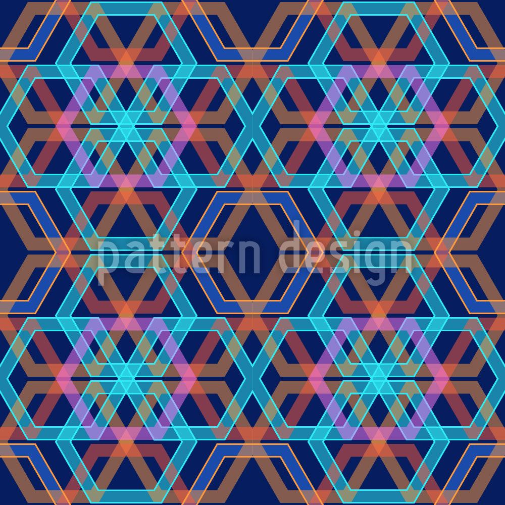 patterned-wallpaper-hexagonia-azur