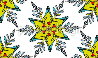 patterned-wallpaper-festive-snowflake