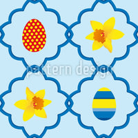 patterned-wallpaper-easter-daffodils-blue