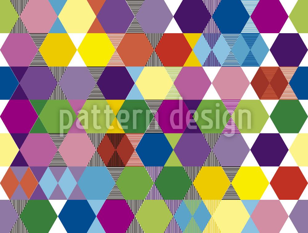 patterned-wallpaper-erratic-hexagon