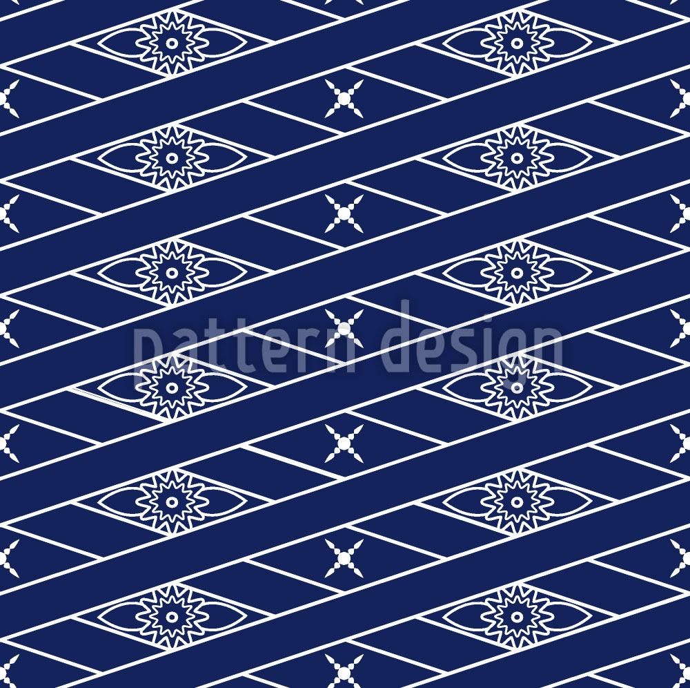 patterned-wallpaper-rhombus-blue