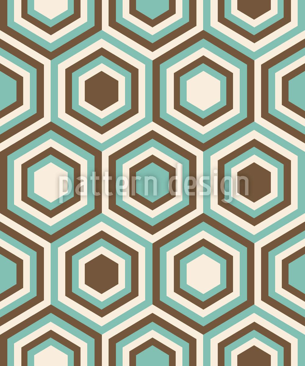 patterned-wallpaper-retro-honeycombs