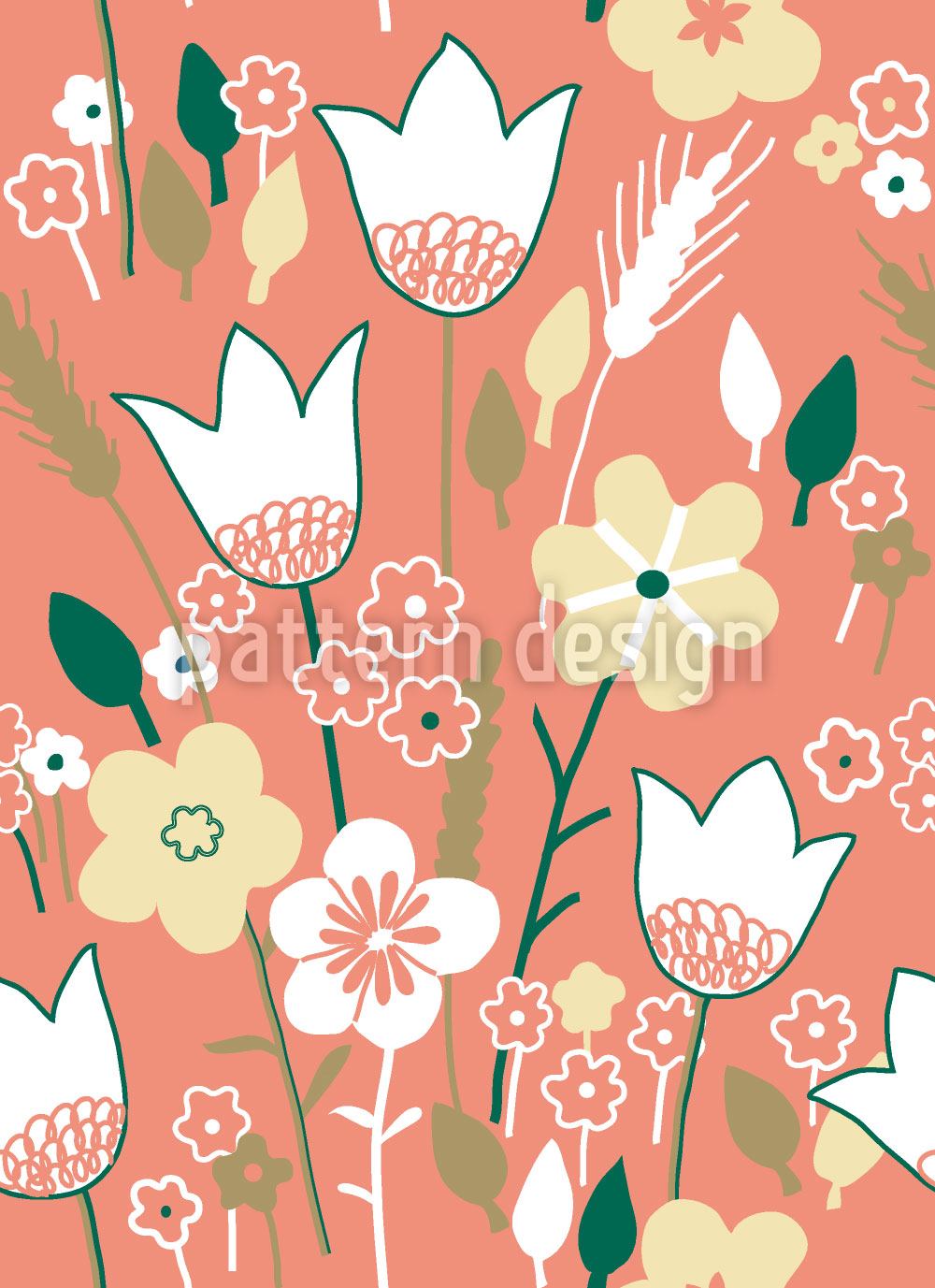 patterned-wallpaper-meadow-in-apricot