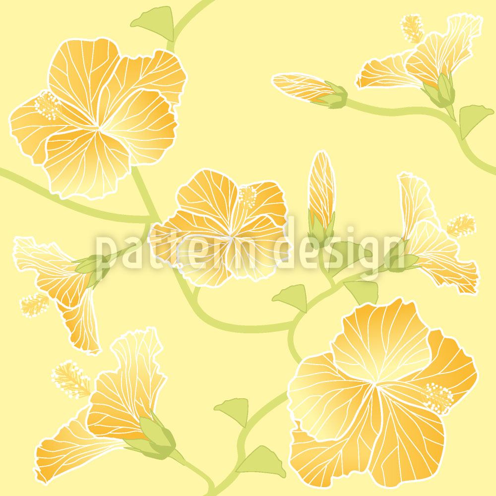 patterned-wallpaper-sunny-hibiscus