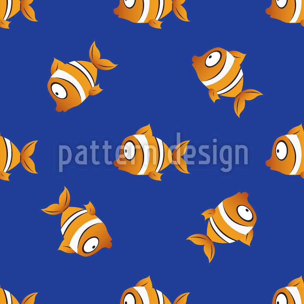 patterned-wallpaper-clown-fish-at-night