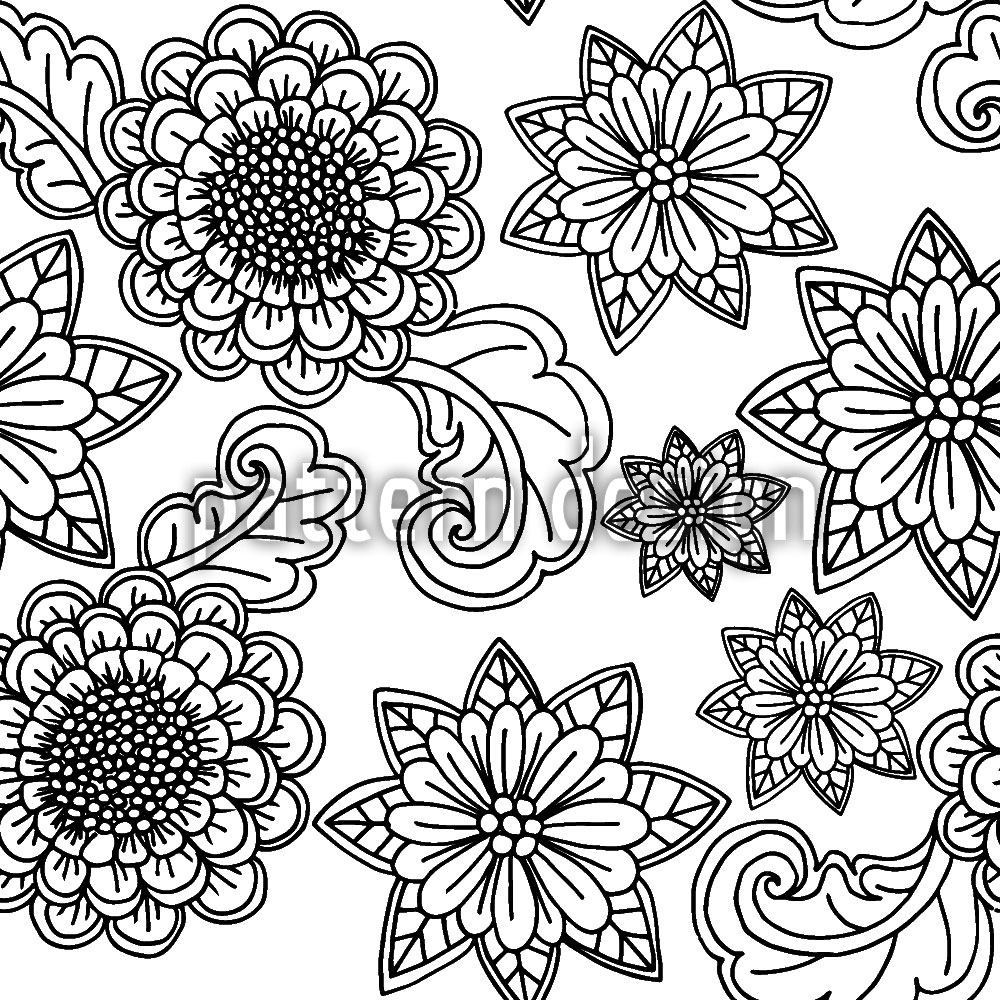 patterned-wallpaper-flowers-with-contours