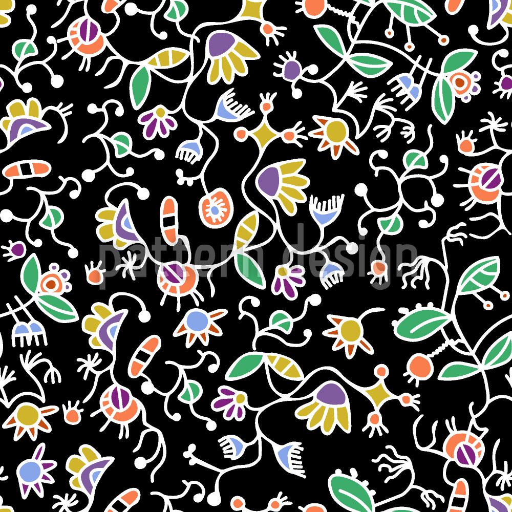 patterned-wallpaper-doodle-flora-tendrillars