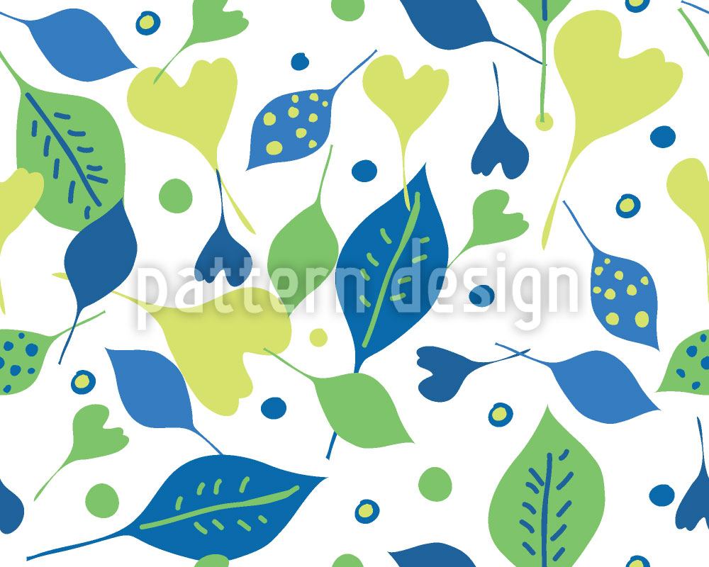 patterned-wallpaper-cheerful-leaf-mix