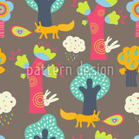 patterned-wallpaper-the-fox-lures-the-bunnies