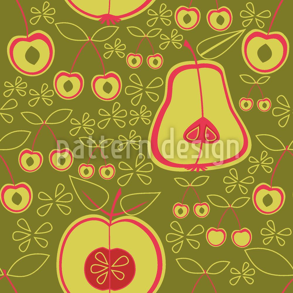 patterned-wallpaper-fruit-garden-green