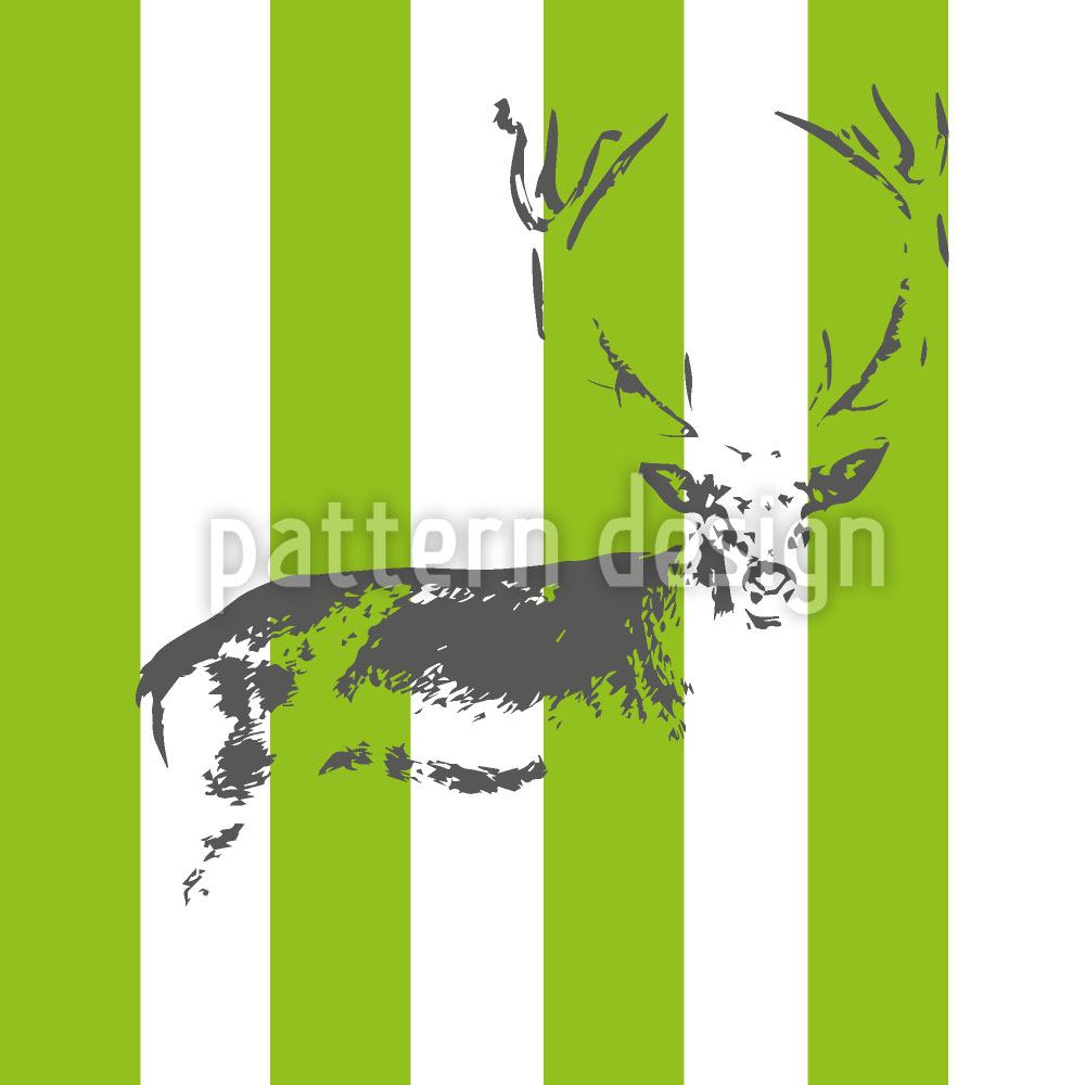 patterned-wallpaper-deer-in-the-stripe-forest