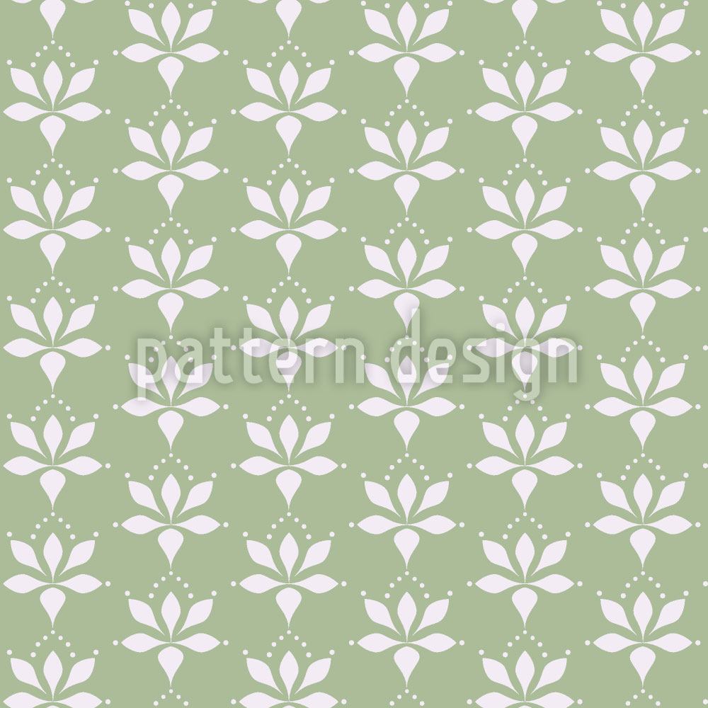 patterned-wallpaper-blossom-drops-green