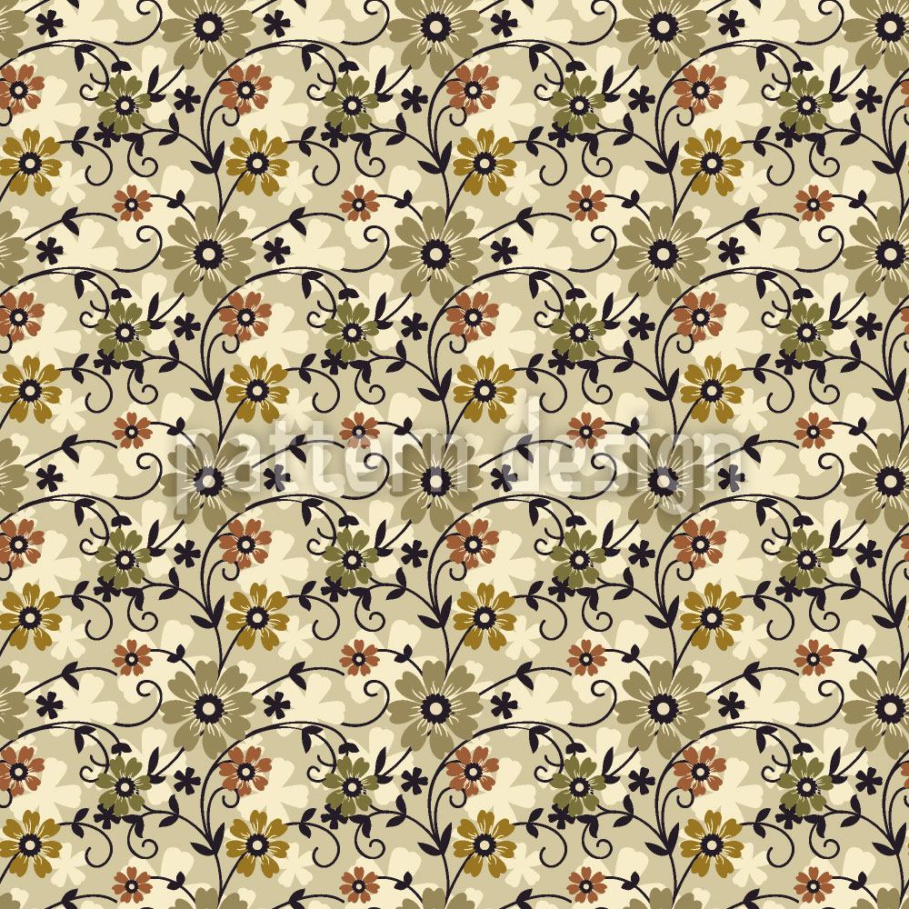 patterned-wallpaper-retro-daisies