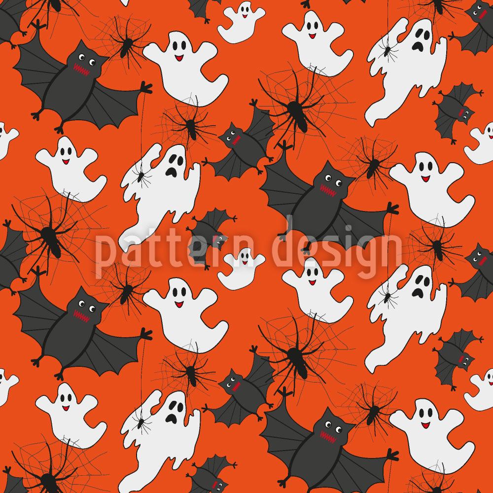 patterned-wallpaper-spooky-creatures