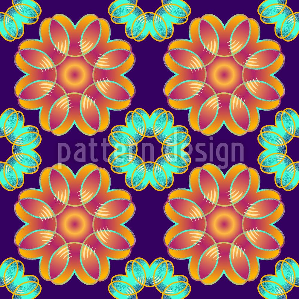 patterned-wallpaper-spiral-flowers-with-hearts