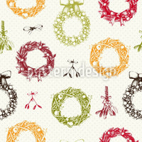 patterned-wallpaper-nostalgic-christmas-wreaths