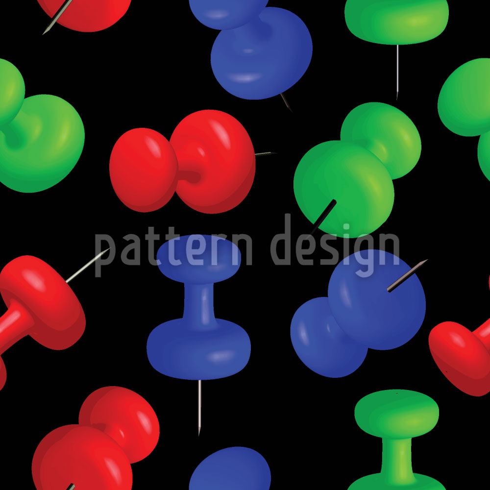 patterned-wallpaper-push-pins