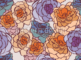 patterned-wallpaper-rose-art-nouveau