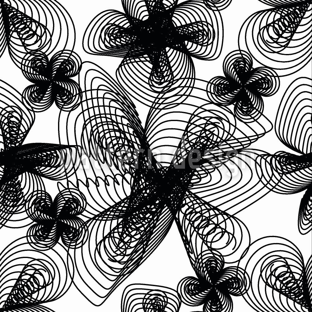 patterned-wallpaper-spiralflowers-bw