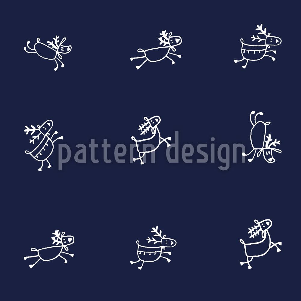 patterned-wallpaper-playful-deer