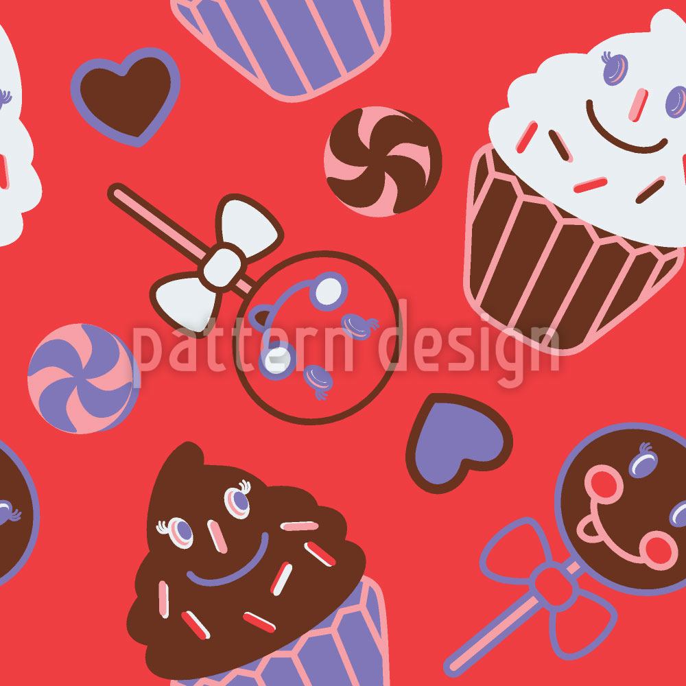 patterned-wallpaper-happy-desserts-red