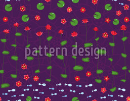 patterned-wallpaper-fish-in-the-water-lily-pond