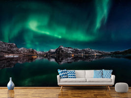 photo-wallpaper-lofoten-aurora-reflection