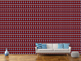 patterned-wallpaper-fleurs-de-lis-rouge