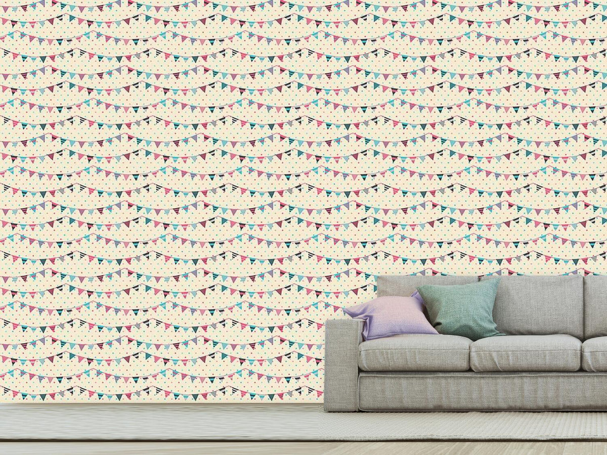 patterned-wallpaper-sweet-festoons-on-polkadots