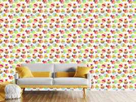 patterned-wallpaper-muffins-with-heart