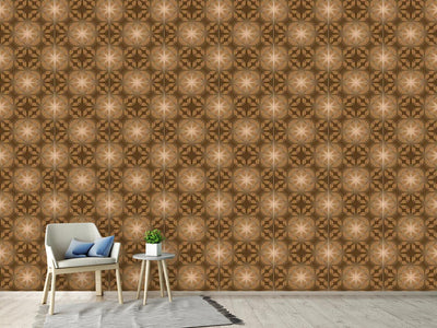 patterned-wallpaper-leaf-in-brown