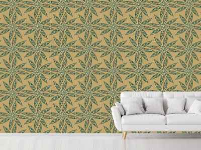 patterned-wallpaper-shiny-leaves