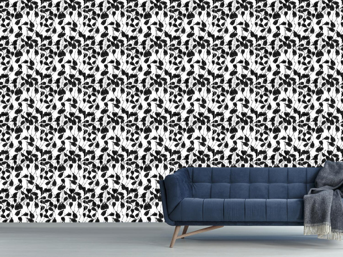 patterned-wallpaper-silhouettes-florale