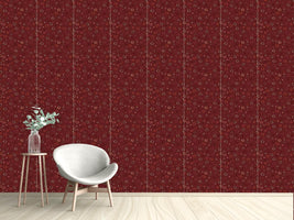 patterned-wallpaper-circles-in-red