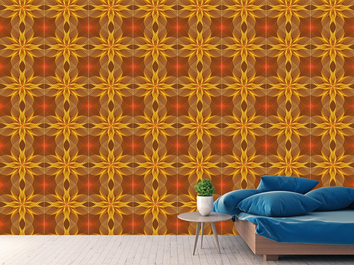 patterned-wallpaper-flower-geometry