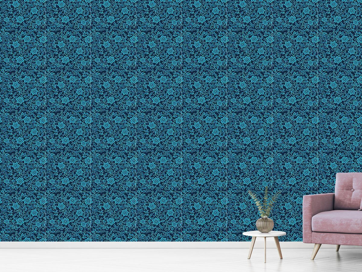 patterned-wallpaper-star-flowers-at-night