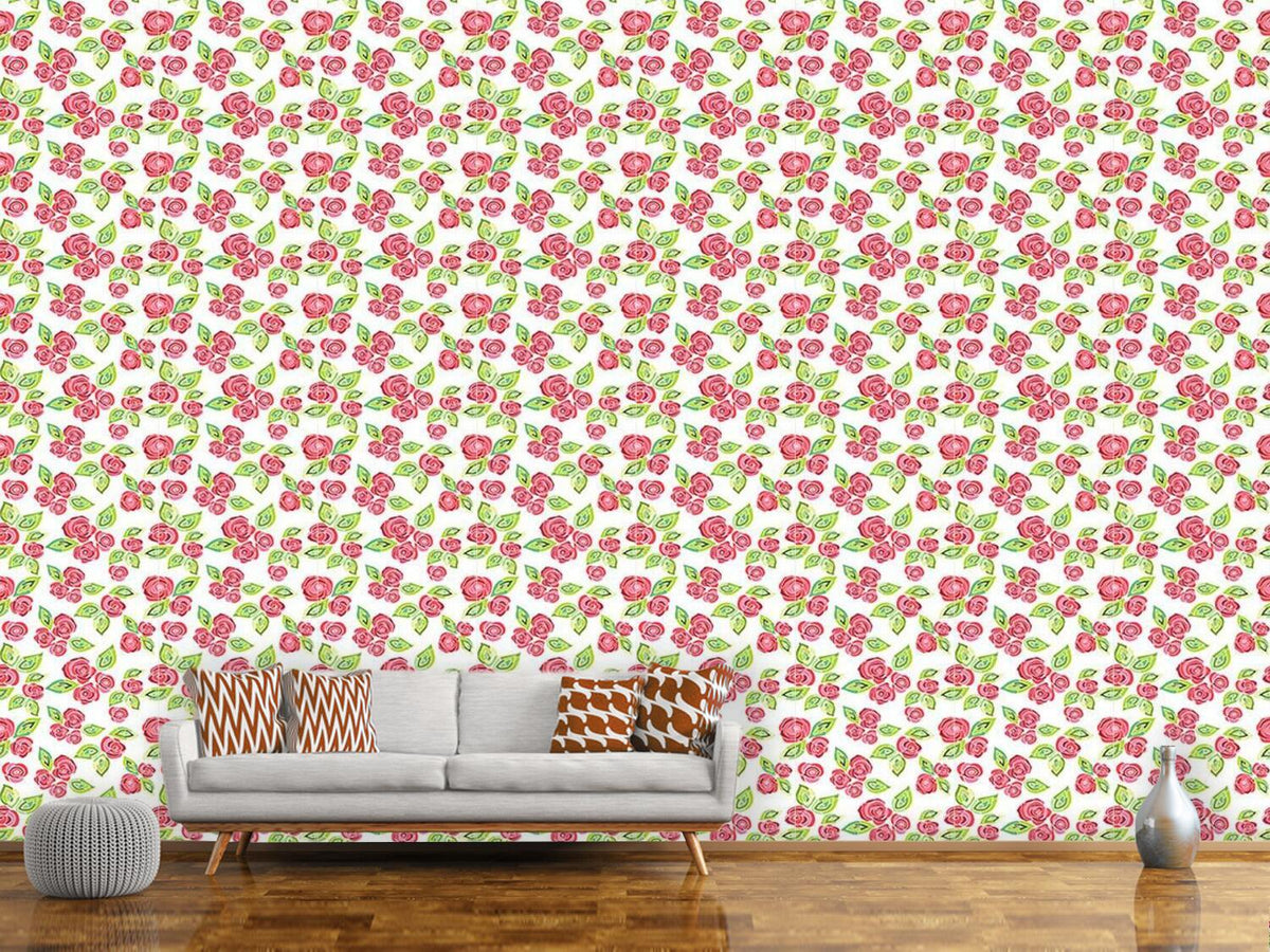 patterned-wallpaper-mosaic-roses